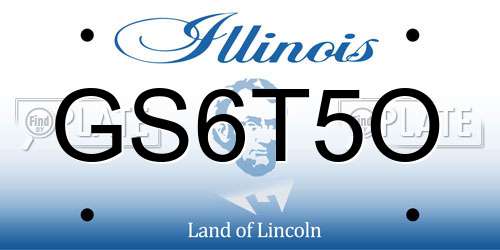 GS6T5O Illinois License Plate