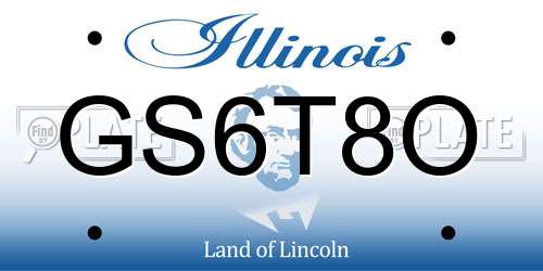 GS6T8O Illinois License Plate