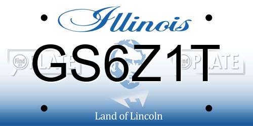 GS6Z1T Illinois License Plate