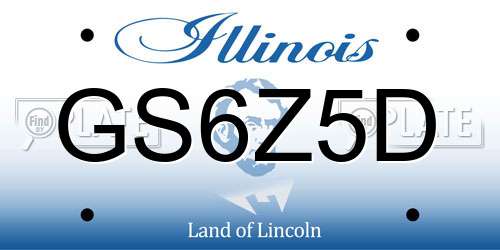 GS6Z5D Illinois License Plate