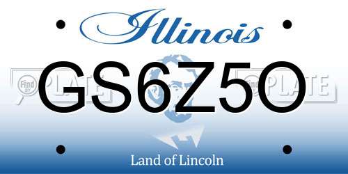 GS6Z5O Illinois License Plate