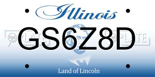 GS6Z8D Illinois License Plate