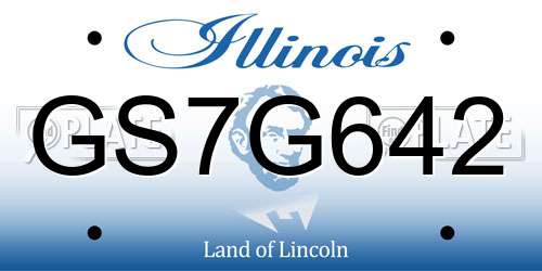 GS7G642 Illinois License Plate