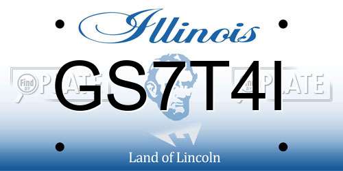 GS7T4I Illinois License Plate