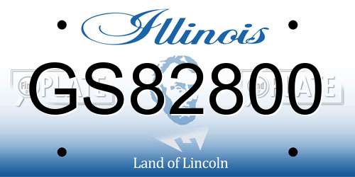 GS82800 Illinois License Plate
