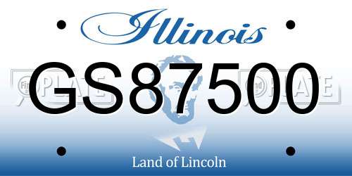 GS87500 Illinois License Plate