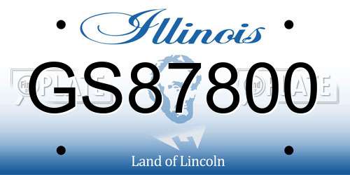 GS87800 Illinois License Plate
