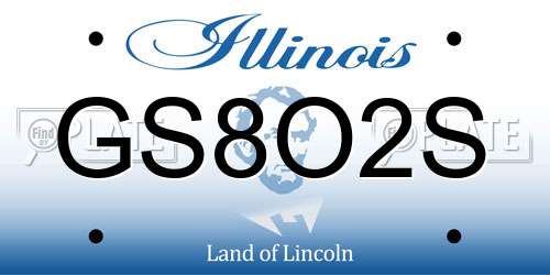 GS8O2S Illinois License Plate