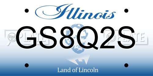 GS8Q2S Illinois License Plate
