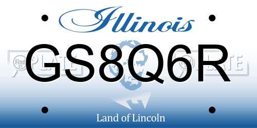 GS8Q6R Illinois License Plate