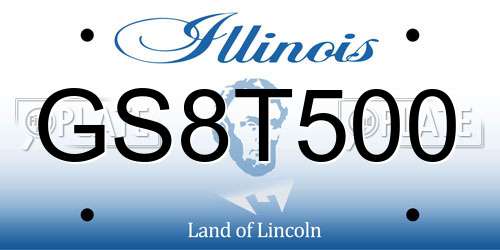 GS8T500 Illinois License Plate