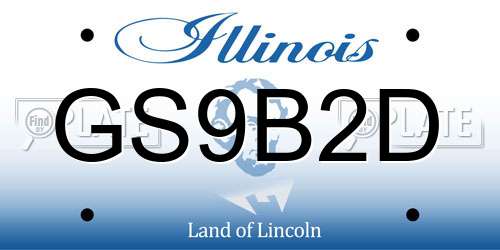 GS9B2D Illinois License Plate