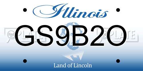 GS9B2O Illinois License Plate
