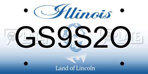 GS9S2O Illinois License Plate
