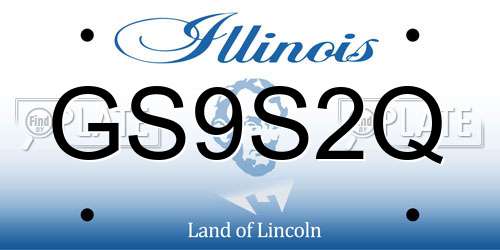 GS9S2Q Illinois License Plate