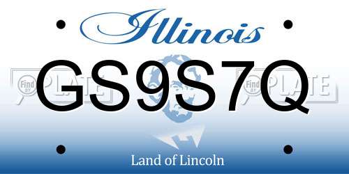 GS9S7Q Illinois License Plate