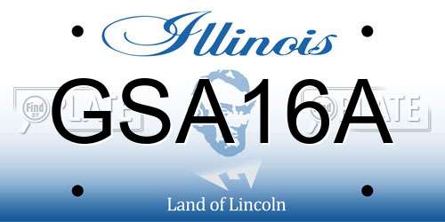 GSA16A Illinois License Plate