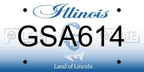 GSA614 Illinois License Plate
