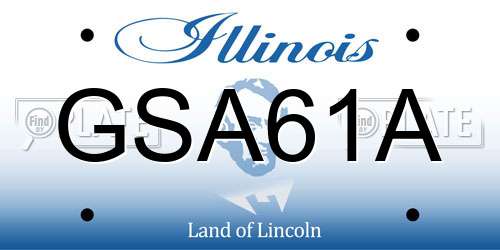 GSA61A Illinois License Plate