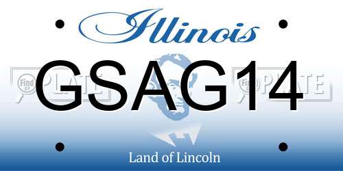 GSAG14 Illinois License Plate