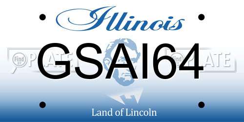 GSAI64 Illinois License Plate