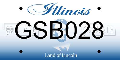 GSB028 Illinois License Plate
