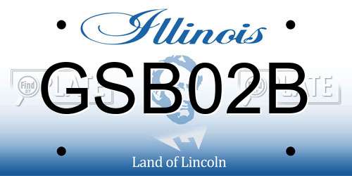 GSB02B Illinois License Plate