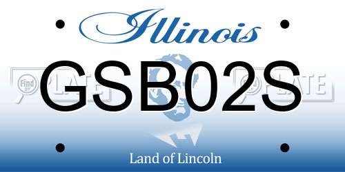 GSB02S Illinois License Plate