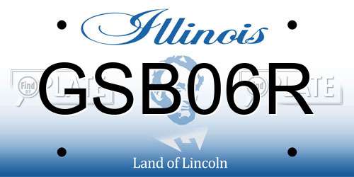 GSB06R Illinois License Plate