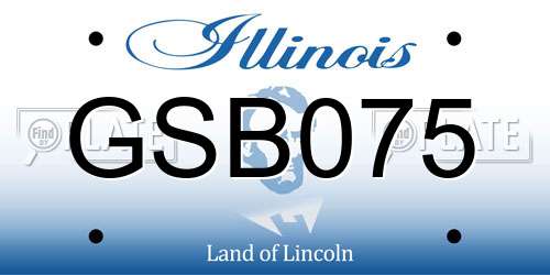 GSB075 Illinois License Plate