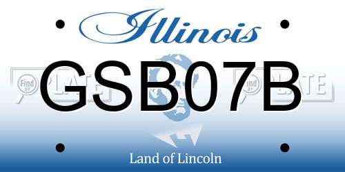 GSB07B Illinois License Plate