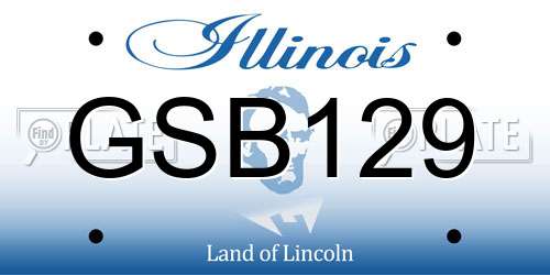 GSB129 Illinois License Plate