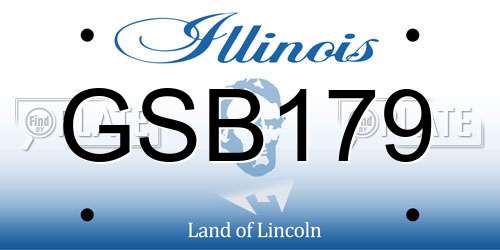 GSB179 Illinois License Plate