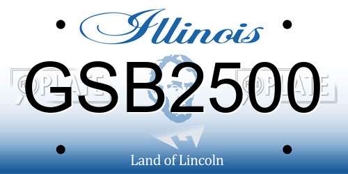 GSB2500 Illinois License Plate