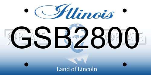 GSB2800 Illinois License Plate
