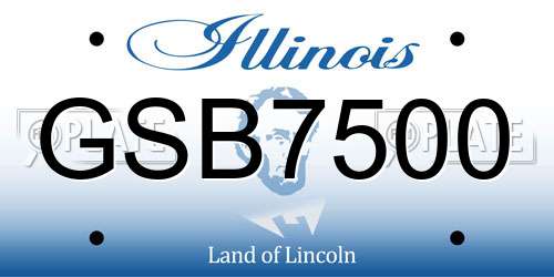 GSB7500 Illinois License Plate