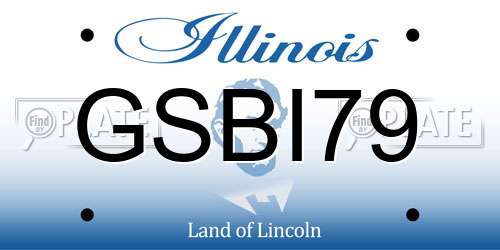 GSBI79 Illinois License Plate