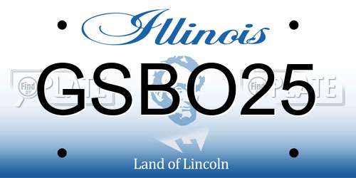 GSBO25 Illinois License Plate