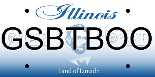 GSBTBOO Illinois License Plate