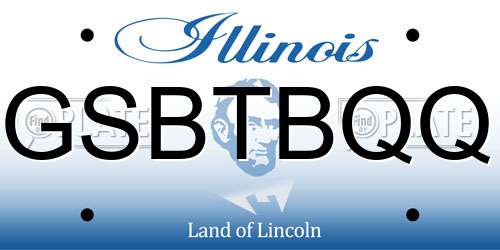 GSBTBQQ Illinois License Plate