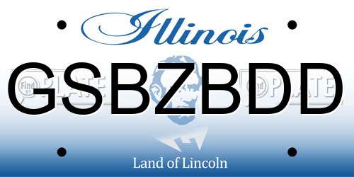 GSBZBDD Illinois License Plate