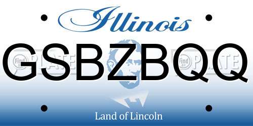 GSBZBQQ Illinois License Plate