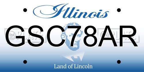GSC78AR Illinois License Plate