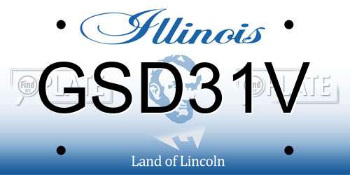 GSD31V Illinois License Plate