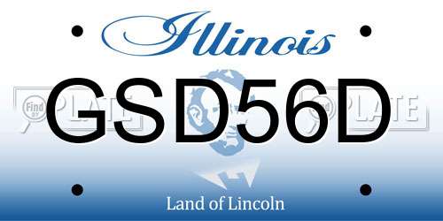 GSD56D Illinois License Plate