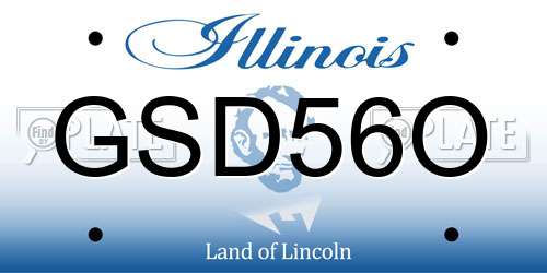 GSD56O Illinois License Plate