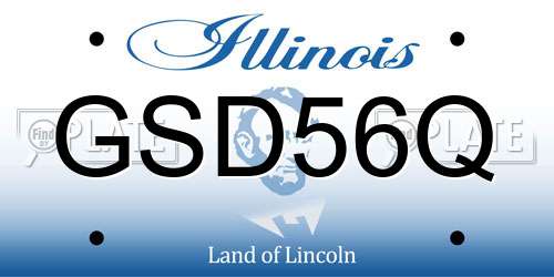 GSD56Q Illinois License Plate