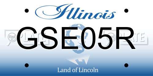 GSE05R Illinois License Plate