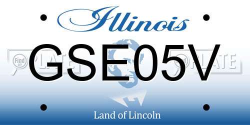GSE05V Illinois License Plate