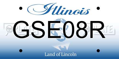 GSE08R Illinois License Plate